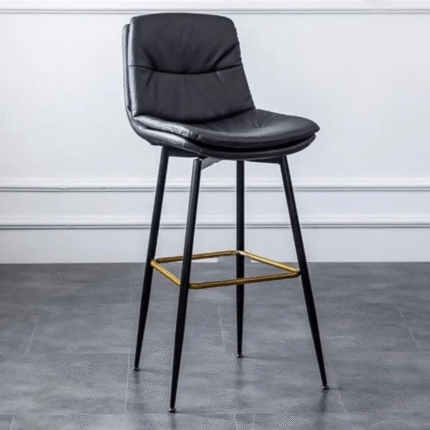 Black Faux Leather Barstools
