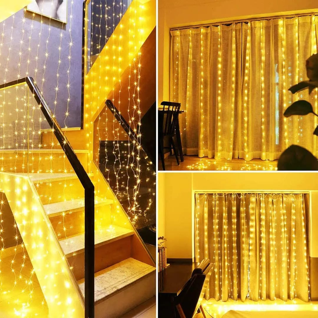 3M × 3M Curtain Lights with Remote