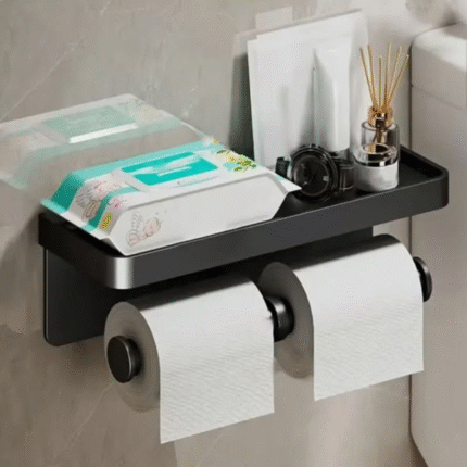 Double Roll Wall-Mounted Paper Holder