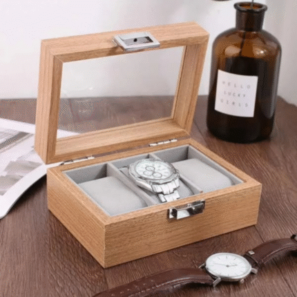 3 Slots Wooden Watch Organizer