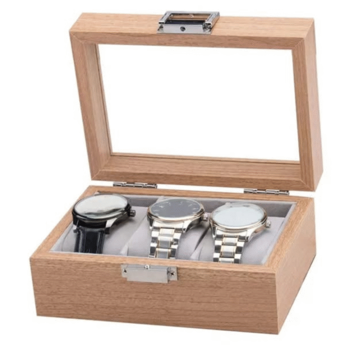 3 Slots Wooden Watch Organizer