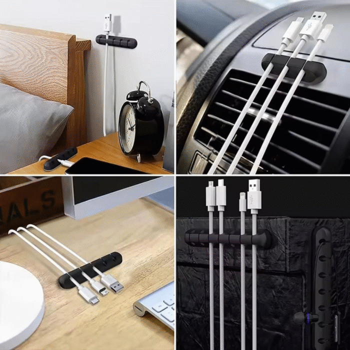 7 Slot Cord Desk Holder