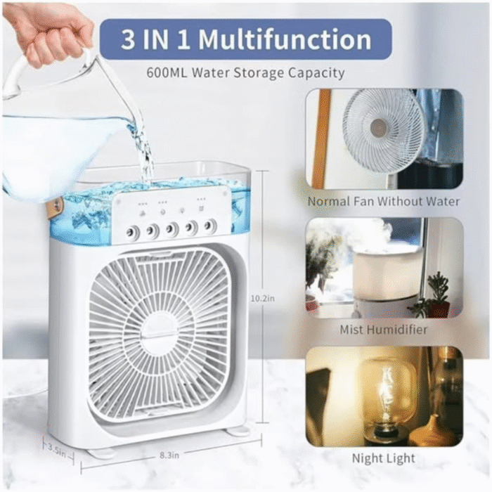 Rechargeable Portable Humidifier Air Cooler Fan