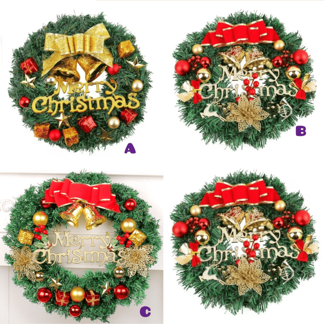 30cm Front Door Christmas Wreath Decoration