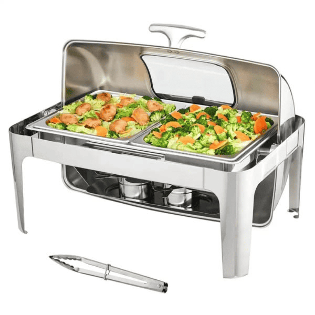 9L Rectangular Roll Top Chafing Dish