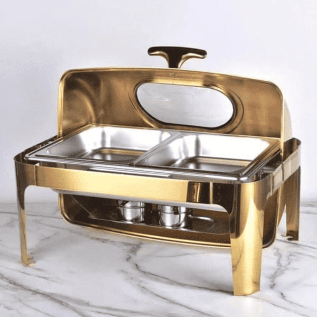 9L Rectangular Roll Top Chafing Dish