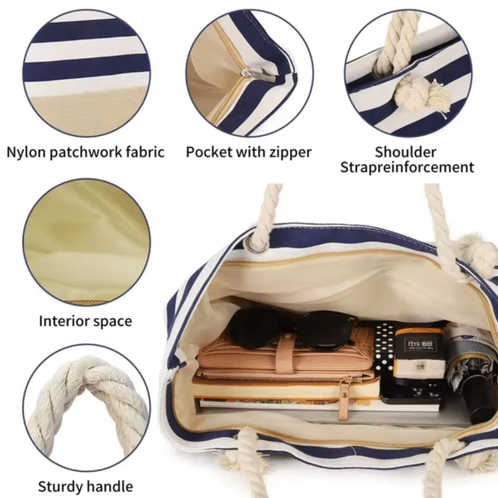 Striped Tote Bag