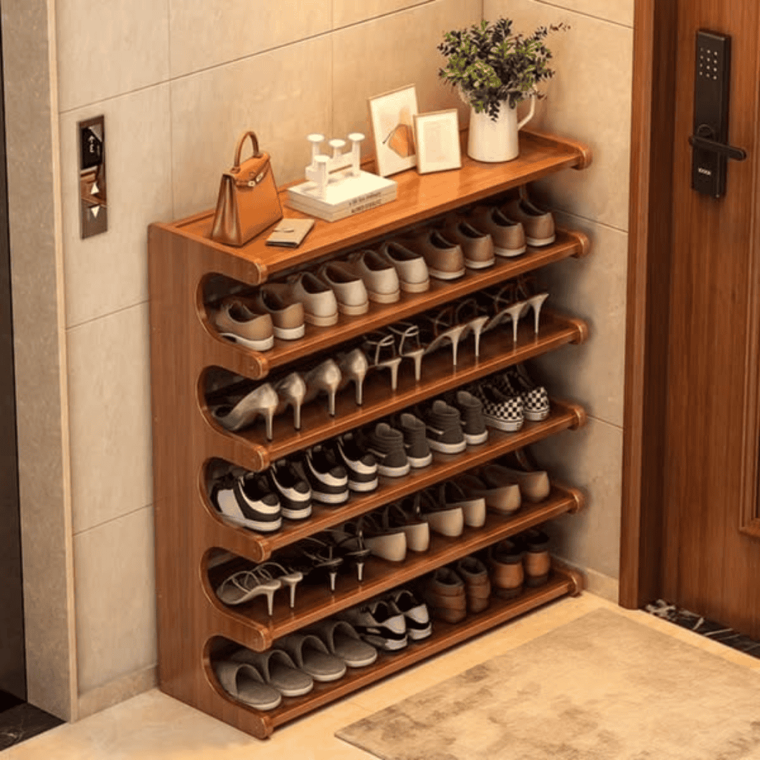 6 Layer Bamboo Shoe Rack