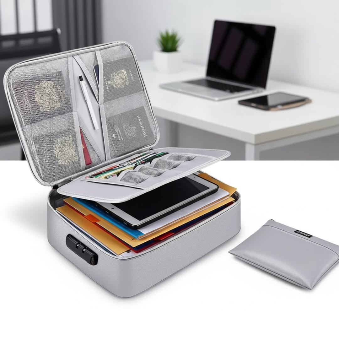 Fireproof and Water-Resistant Document Organizer