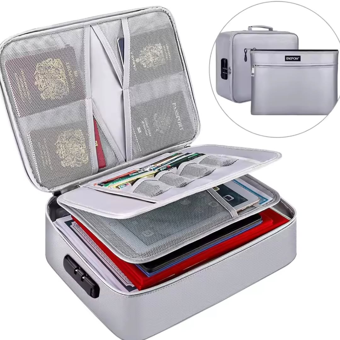 Fireproof and Water-Resistant Document Organizer