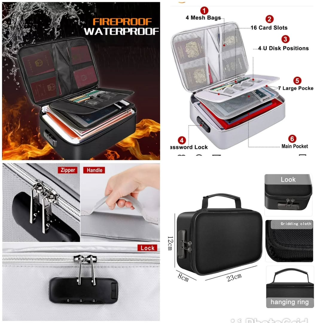 Fireproof and Water-Resistant Document Organizer