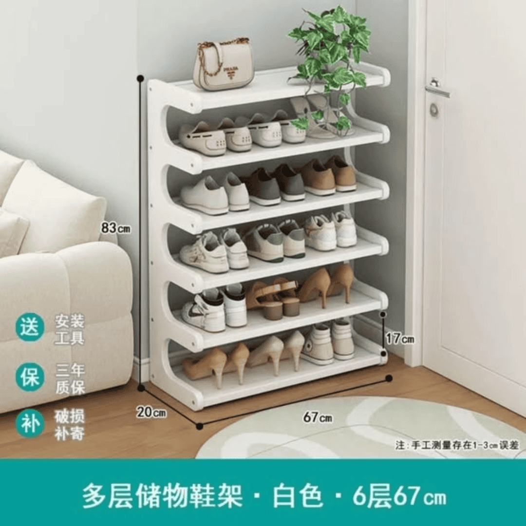 6 Layer Bamboo Shoe Rack