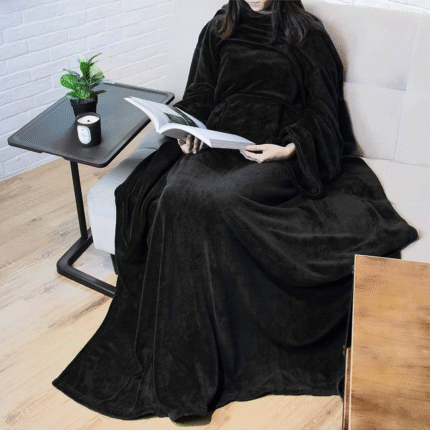 Wearable Blanket with Sleeves and Pocket