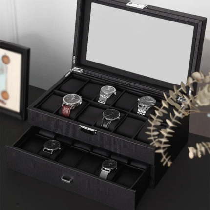 24 Slots Leather Watch Organizer