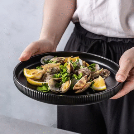 6 Pcs Black Plates