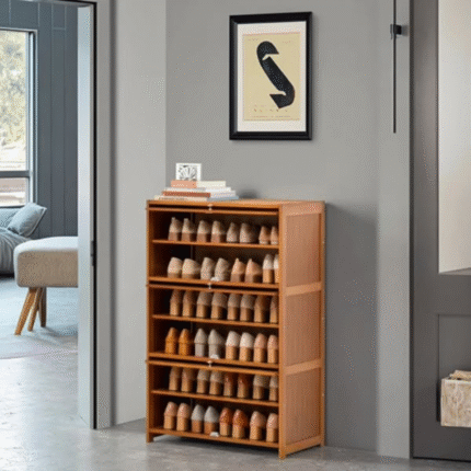 Flip Side Bamboo Shoe Cabinet / Storage Shelf