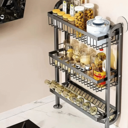 3-Tier Wall-Mounted Kitchen Storage Rack