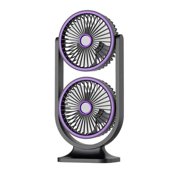 Rechargeable 360 Dual Head Desktop Fan