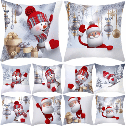 Christmas Snowman Throw Pillow Covers