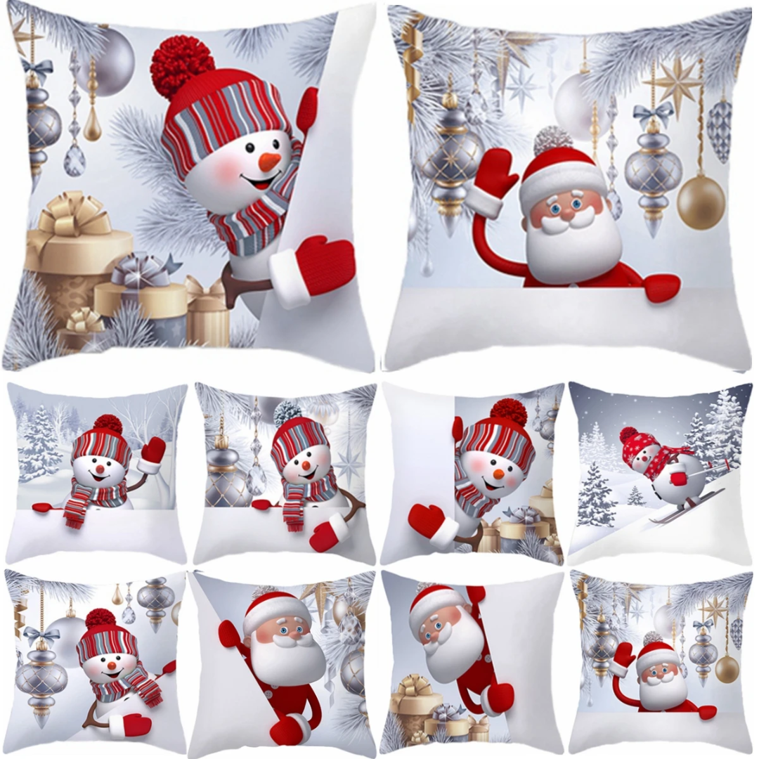 Christmas Snowman Throw Pillow Covers