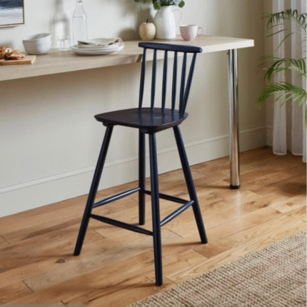 Counter Stools with Curved Spindle Back