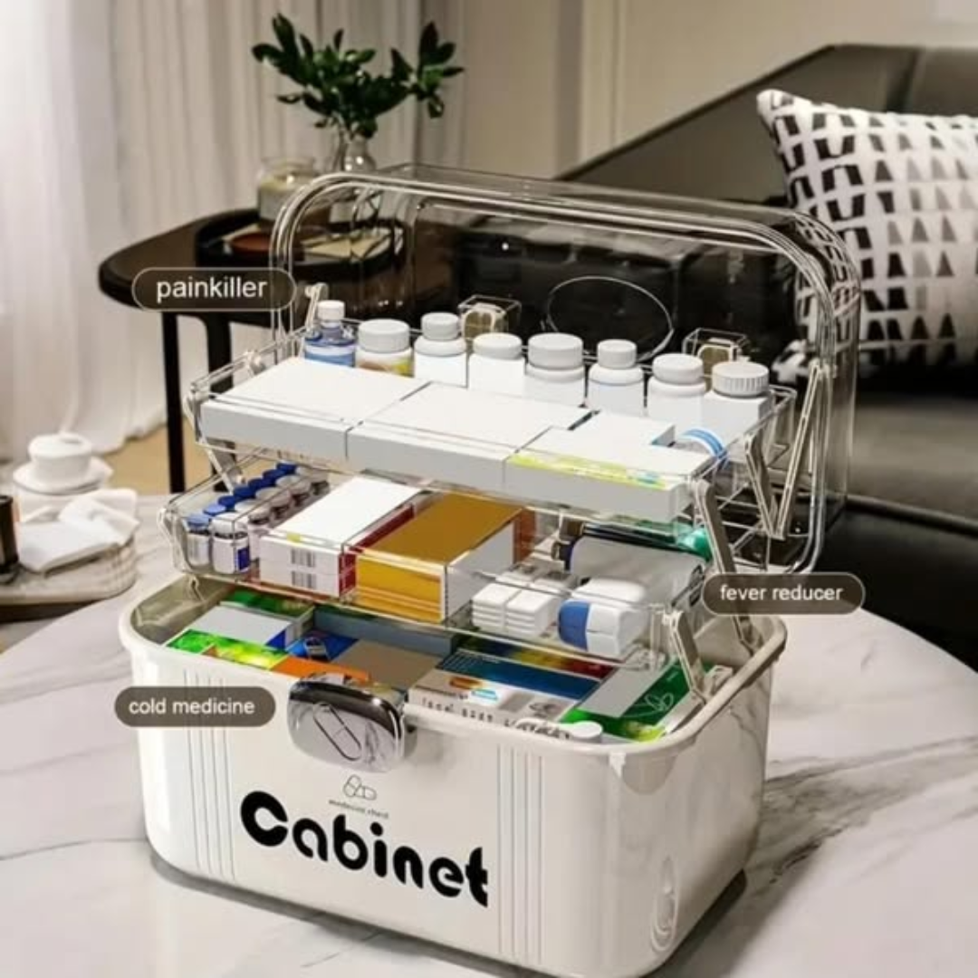 3-Layered Portable Medicine Storage Box