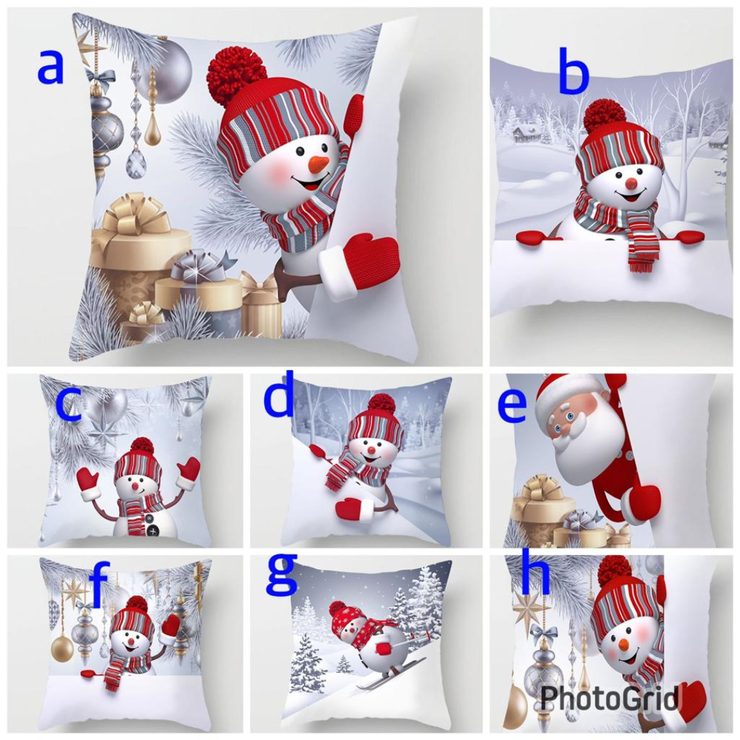 Christmas Snowman Throw Pillow Covers