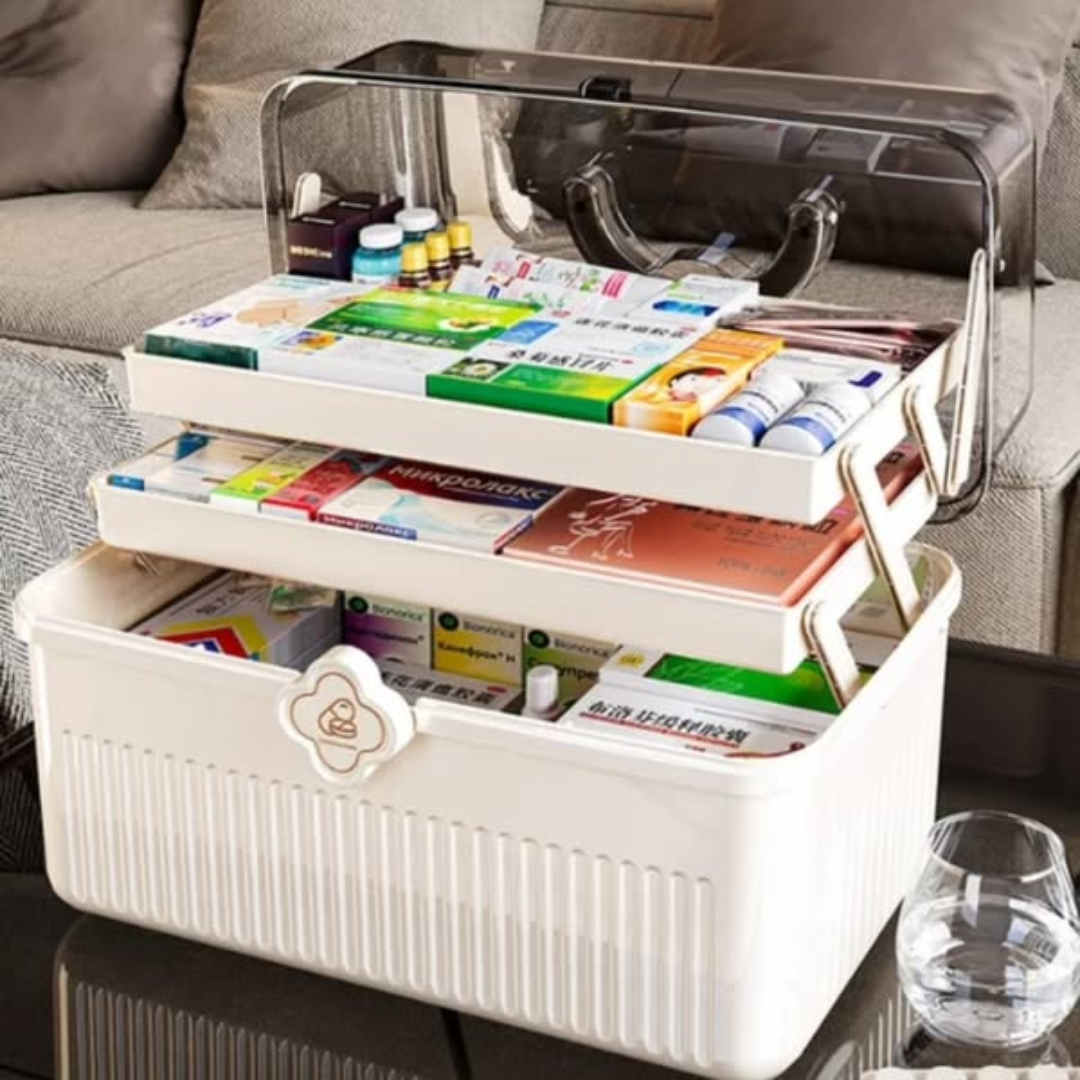 3-Layered Portable Medicine Storage Box