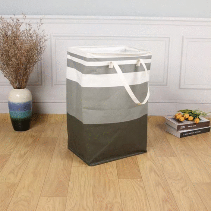Collapsible Large Capacity Laundry Basket with Steel Handle