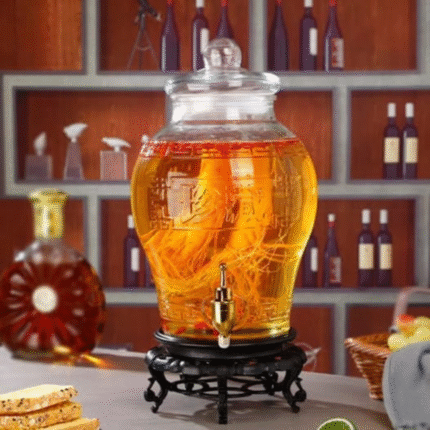 Glass Beverage Dispenser with Faucet 5L