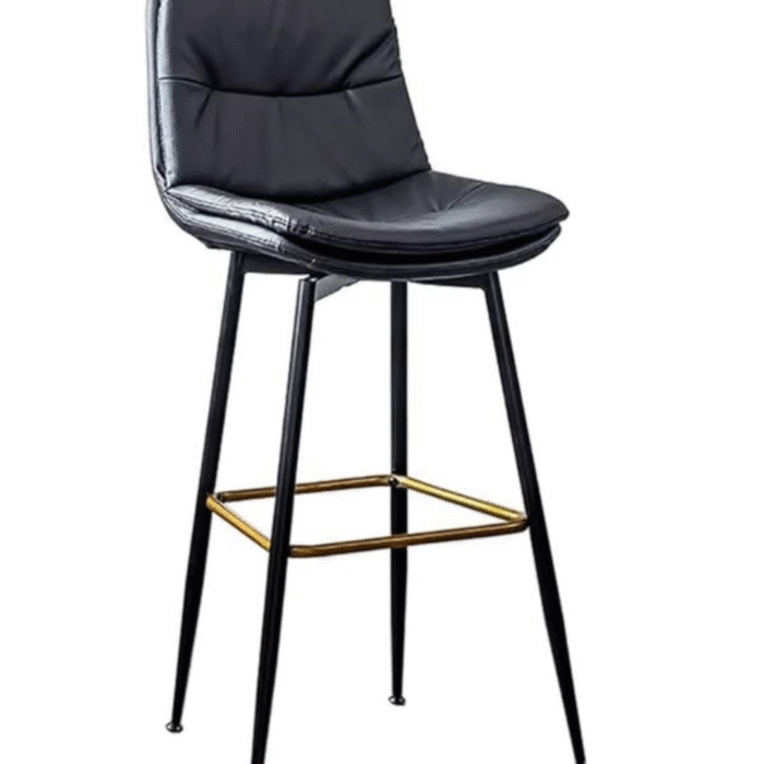 Black Faux Leather Barstools