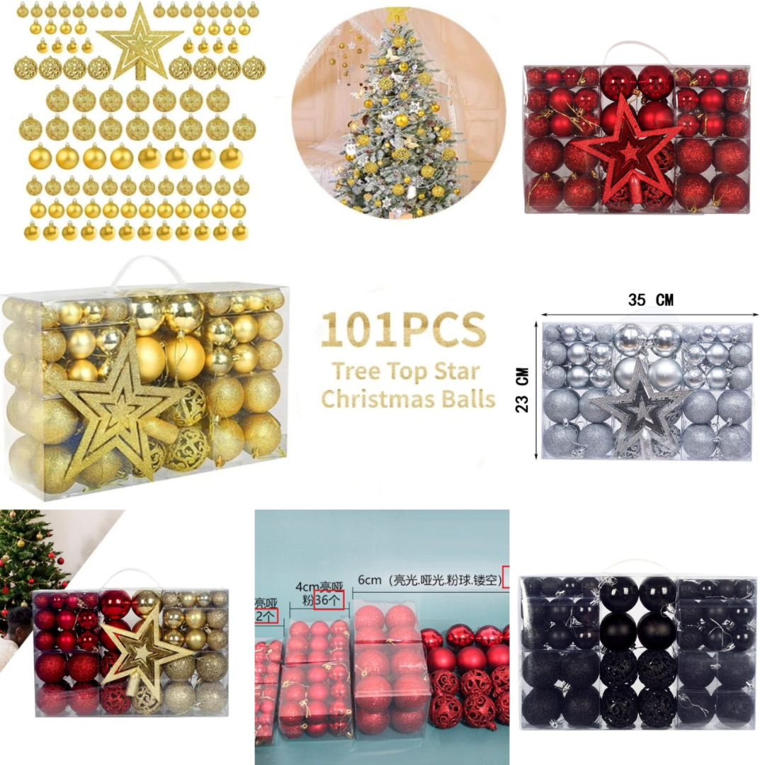 101pcs Christmas Tree Decor Balls