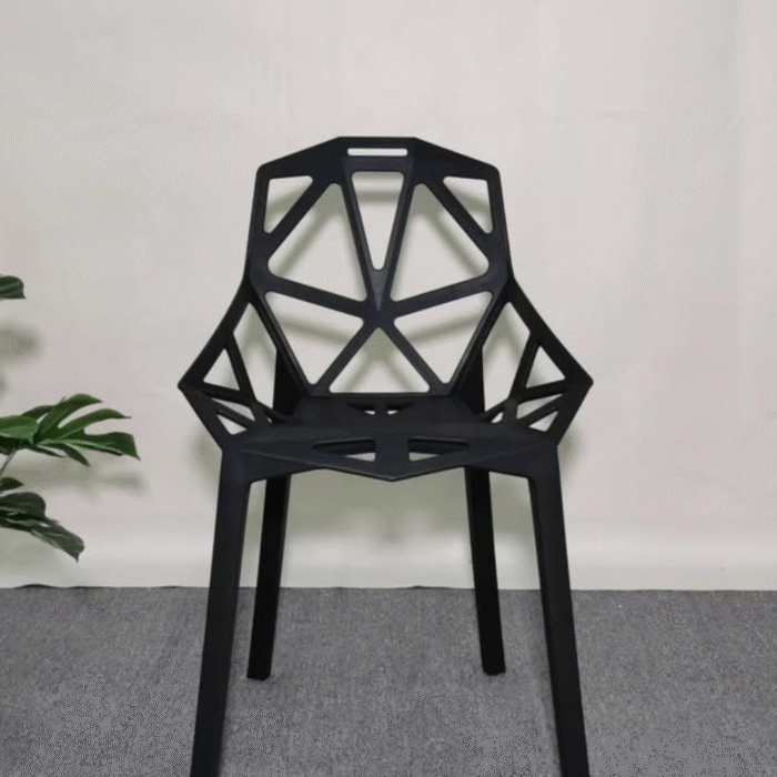 Geometric Pattern Plastic Chairs