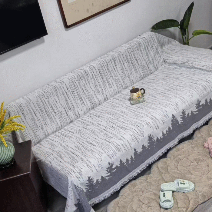 7-Seater Reversible Chenille Cotton Sofa Covers