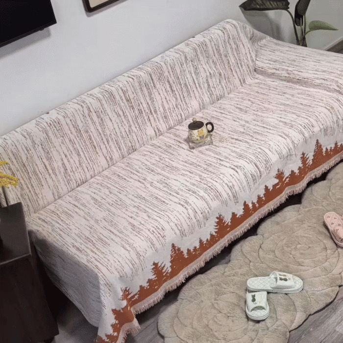 7-Seater Reversible Chenille Cotton Sofa Covers