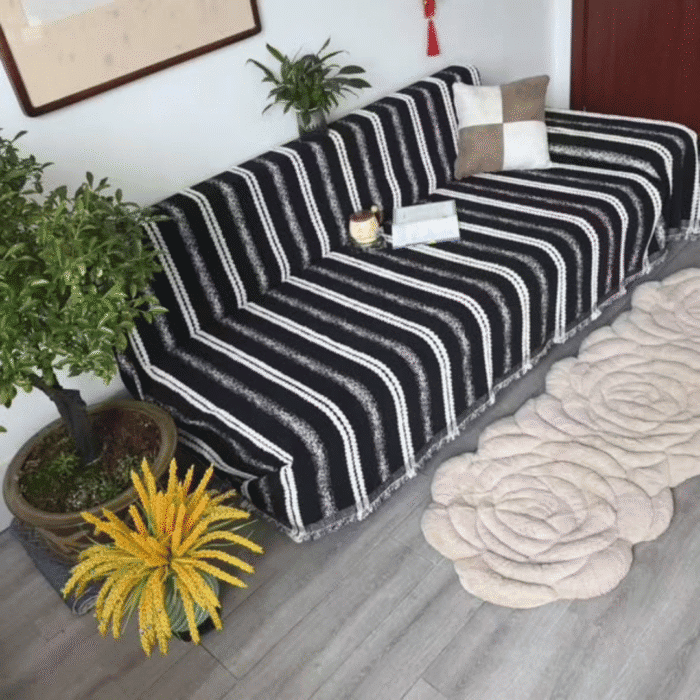 7-Seater Reversible Chenille Cotton Sofa Covers