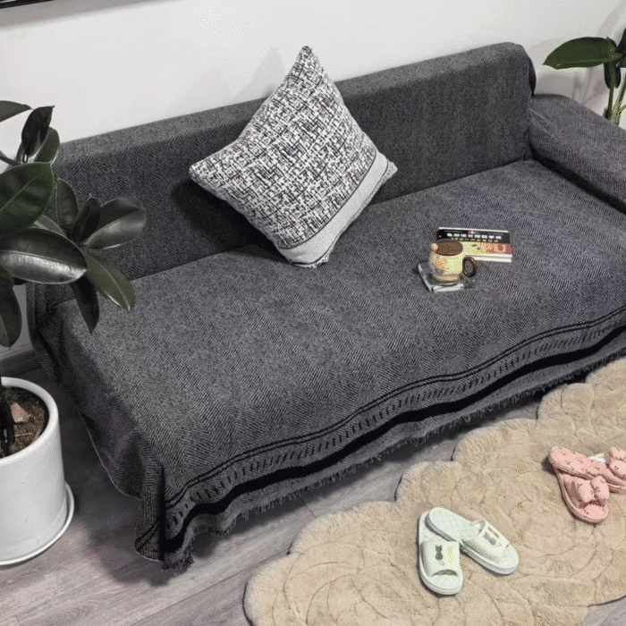 7-Seater Reversible Chenille Cotton Sofa Covers