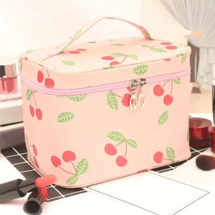 Floral Portable Cosmetic Makeup Toiletry Bags