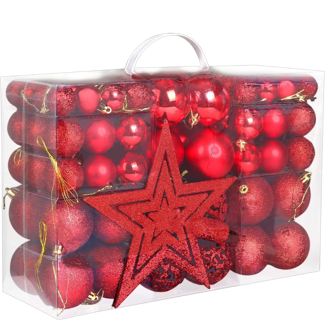 101pcs Christmas Decor Ball Set with Star