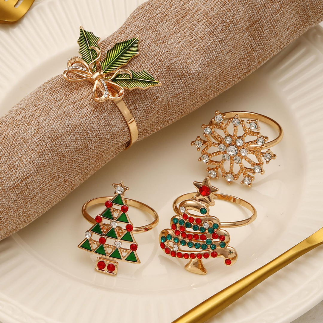 2pcs Christmas Santa Napkin Rings