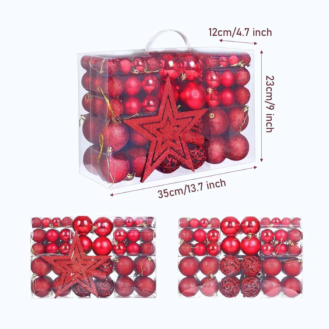 101pcs Christmas Decor Ball Set with Star