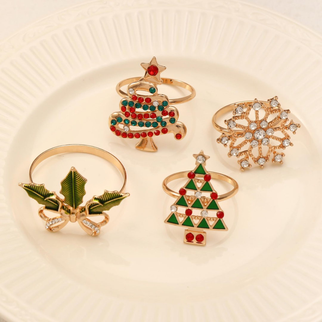 2pcs Christmas Santa Napkin Rings