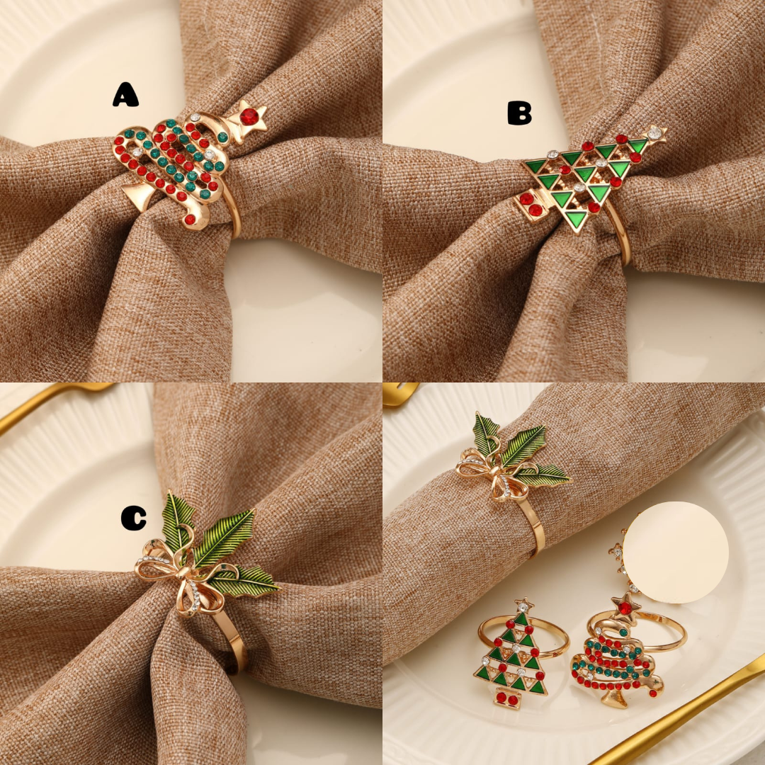 2pcs Christmas Santa Napkin Rings