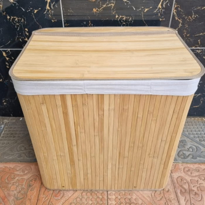 3 Grid Foldable Bamboo Laundry Basket