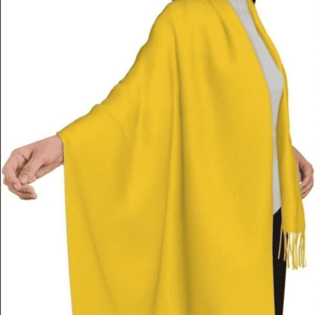 Plain Double Sided Long Sleeve Ponchos Shawls with Tassels