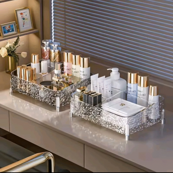 Crystal Lovely Makeup Tray with Stand