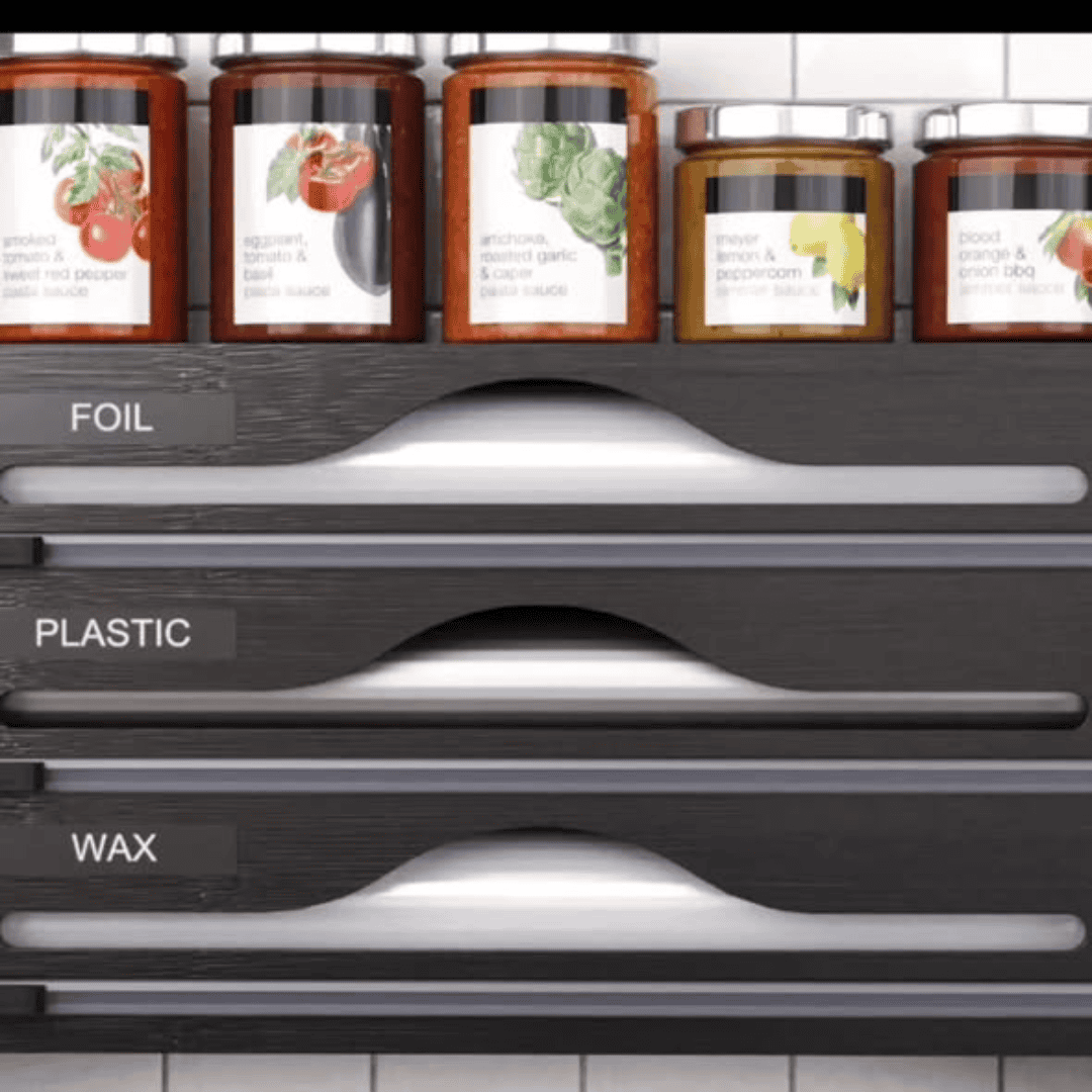 3 in 1 Bamboo Wrap Dispenser with Cutter