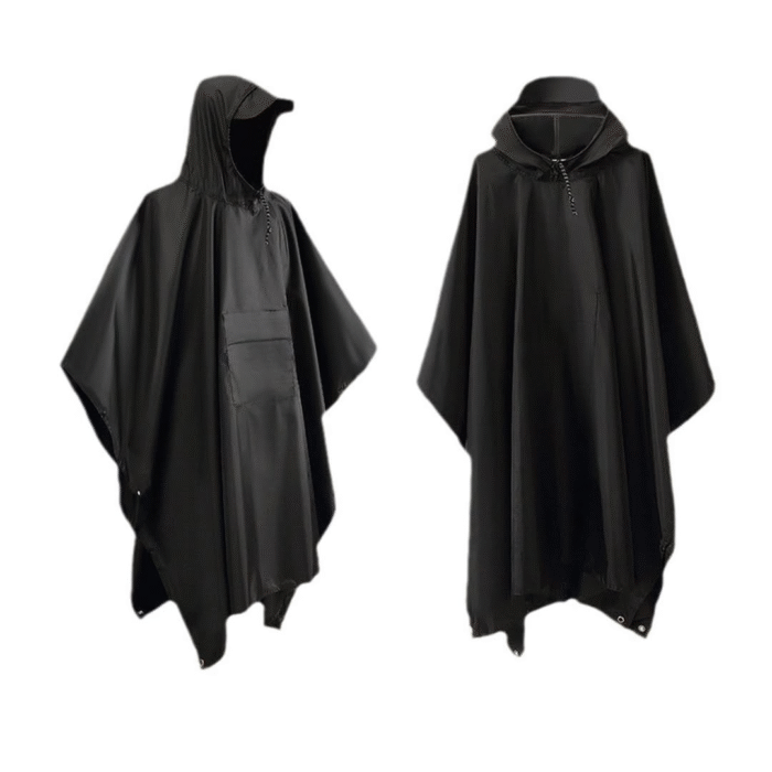 Unisex Adult Rain Poncho with Cap