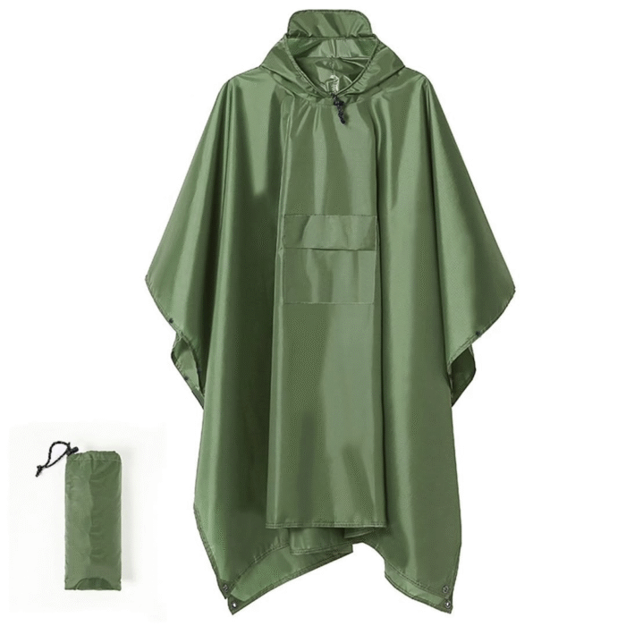Unisex Adult Rain Poncho with Cap