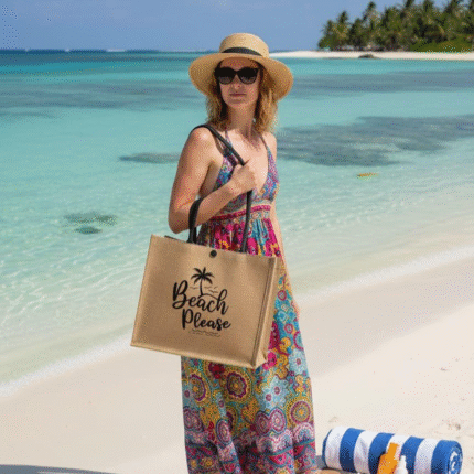 Beach Print Tote Bag